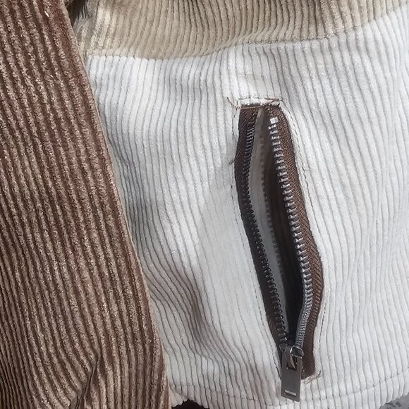 Color Block Patchwork Corduroy Jacket - Picture 3 of 5